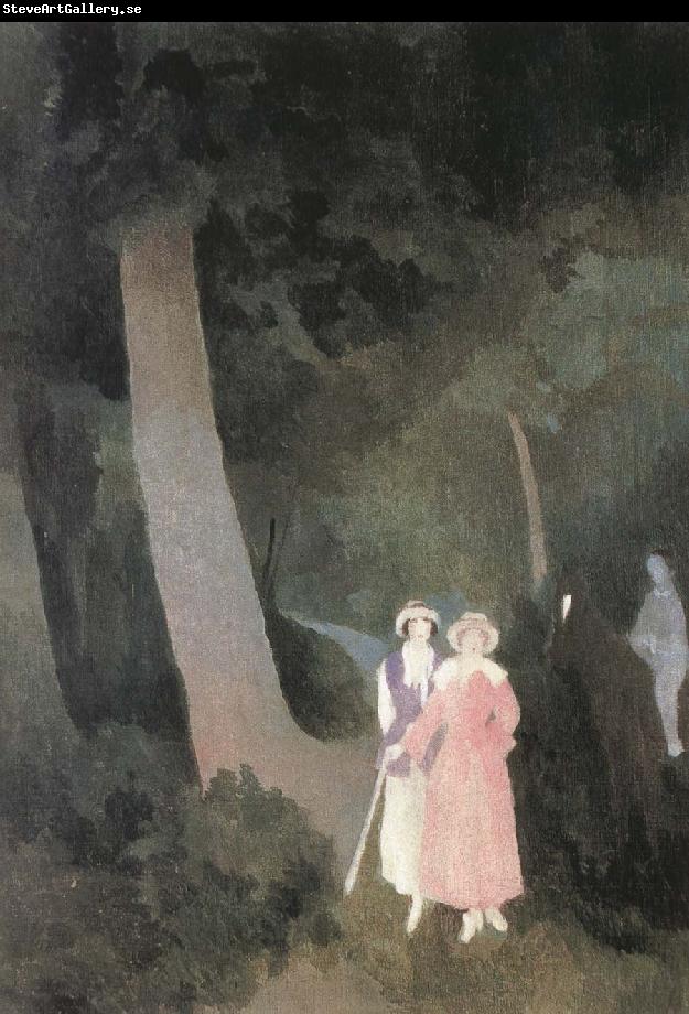 Marie Laurencin walking at the forest